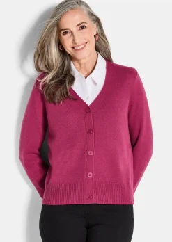 Cardigan mit großen Knöpfen
