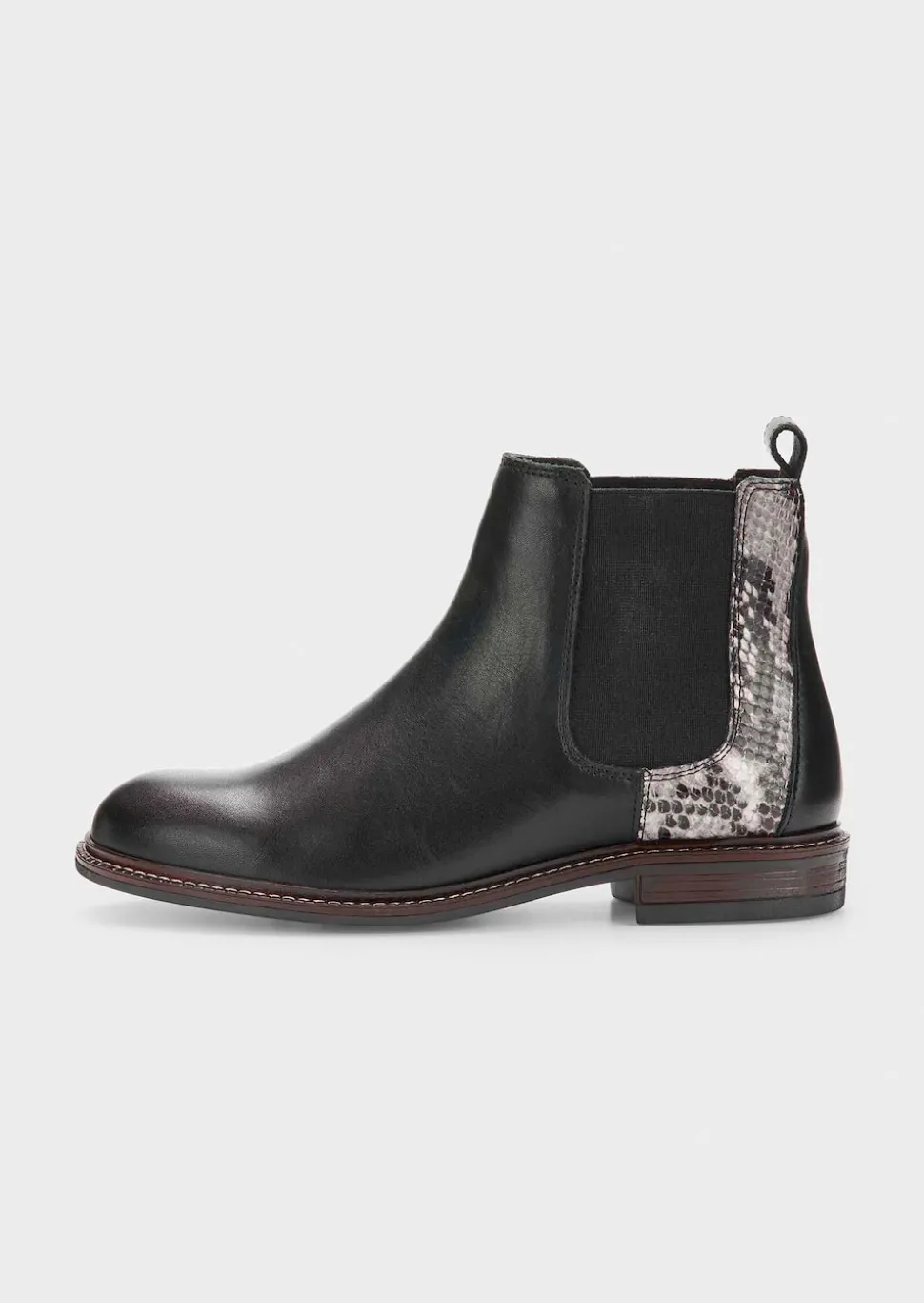 Chelsea Boots in Schlangen-Optik