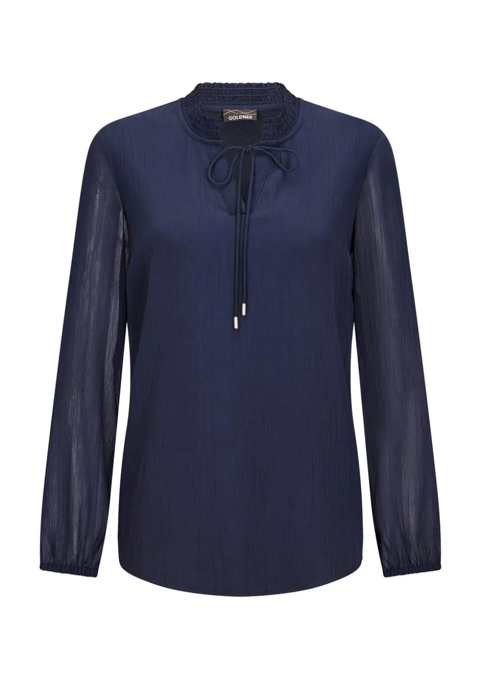 Chiffonbluse mit femininem Ausschnitt