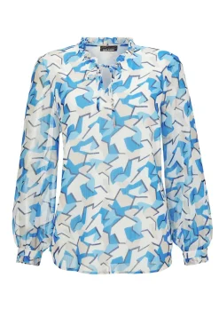 Chiffonbluse mit Gummibündchen