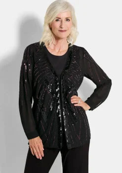 Chiffon-Jäckchen mit Pailletten