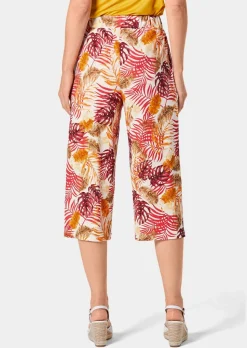Culotte mit sommerlichem Blätterprint