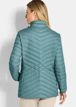 Daunenjacke mit femininer Steppung