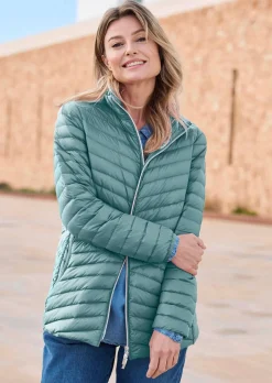 Daunenjacke mit femininer Steppung