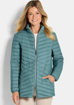 Daunenjacke mit femininer Steppung