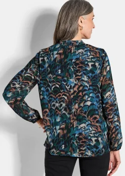 Druckbluse aus Chiffon