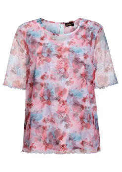 Druckbluse aus herrlich weichem Mesh