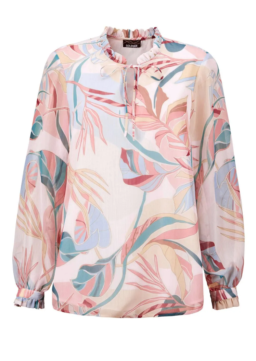 Druckbluse aus luftigem Chiffon