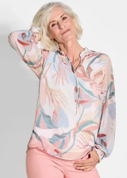 Druckbluse aus luftigem Chiffon