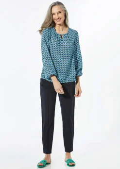 Druckbluse aus reiner Viskose