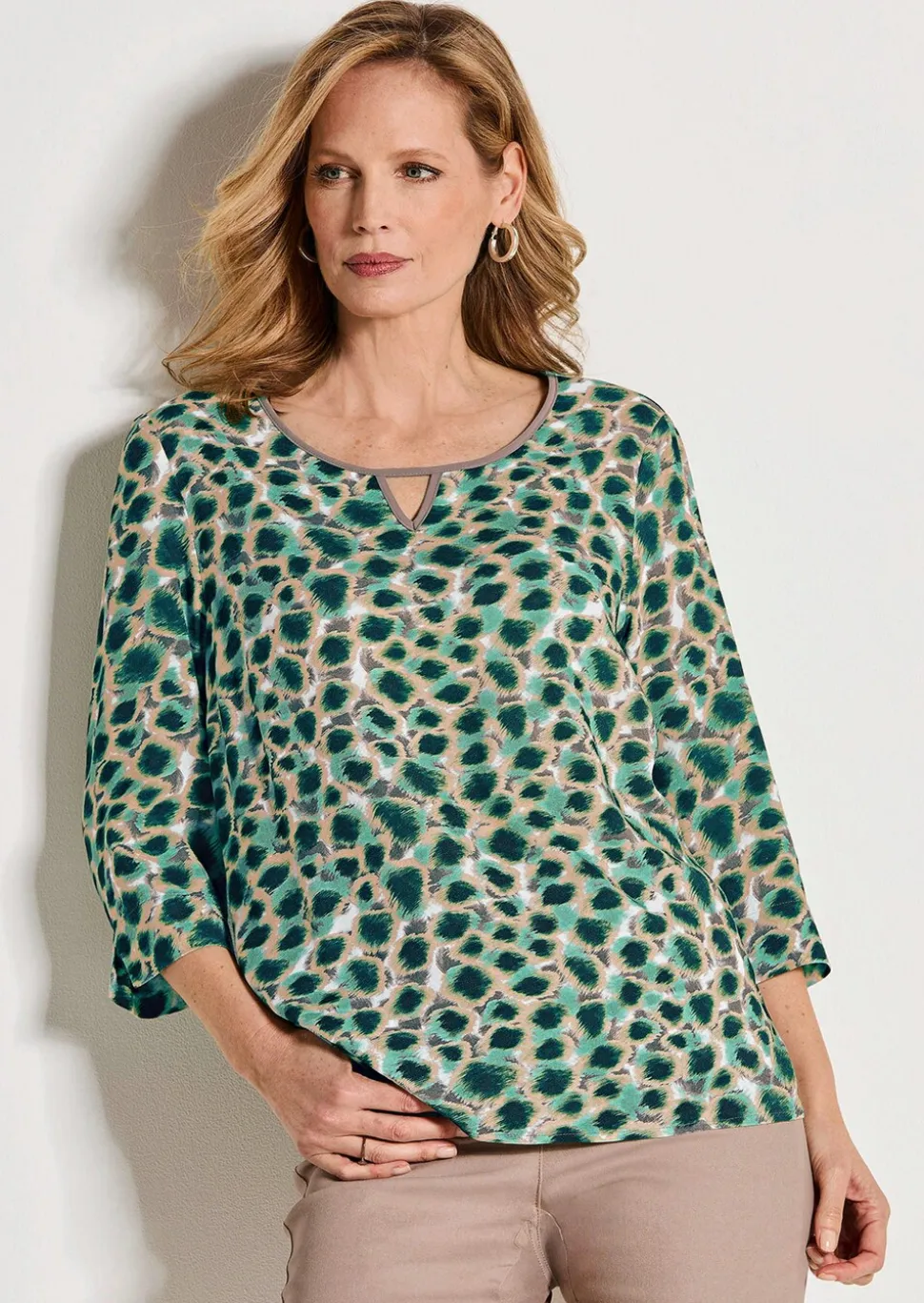 Druckbluse aus reiner Viskose