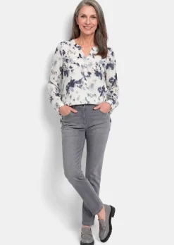Druckbluse im Unikat-Print