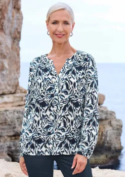 Druckbluse im Unikat-Print