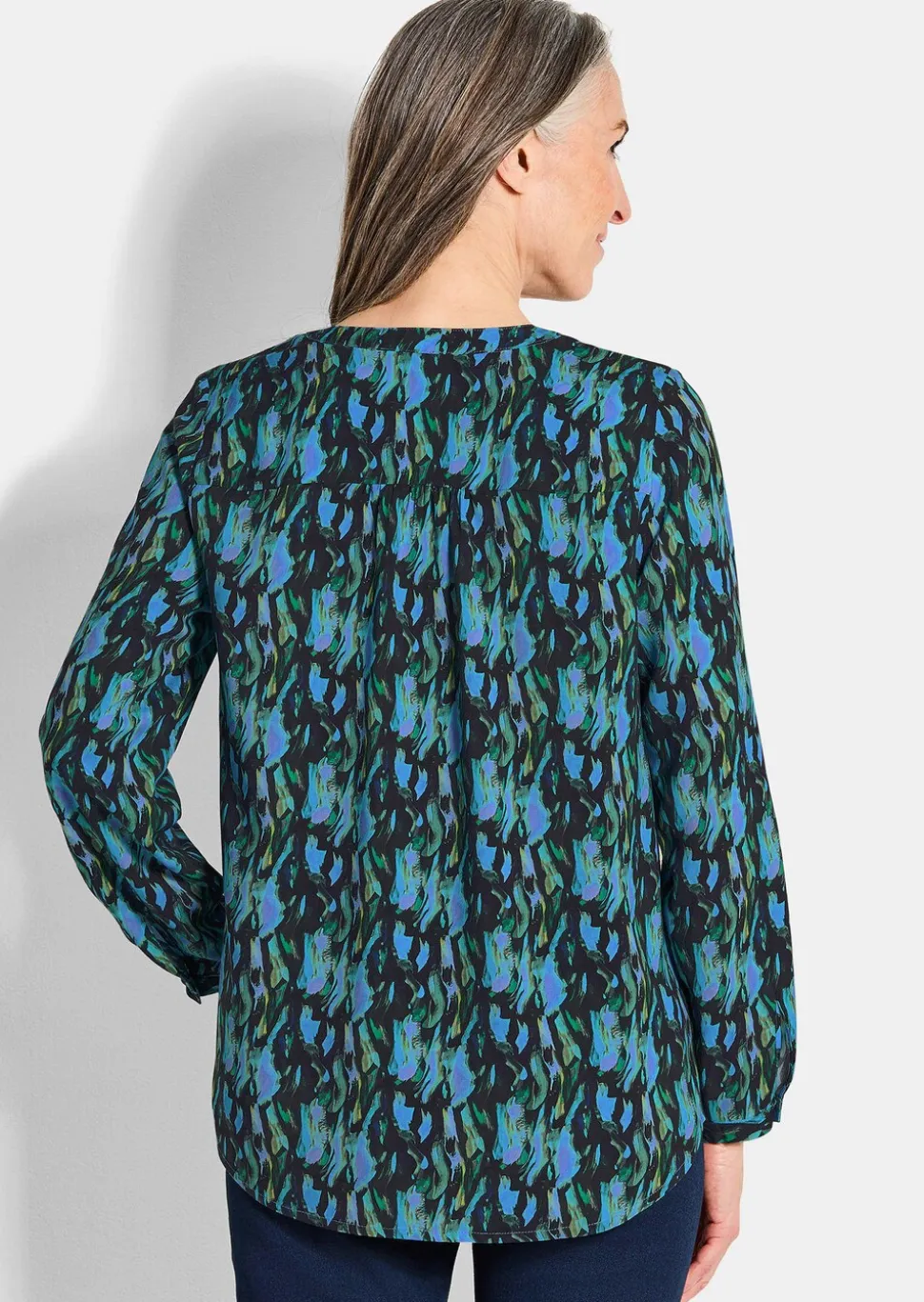 Druckbluse im Unikat-Print