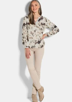 Druckbluse im Unikat-Print