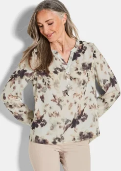 Druckbluse im Unikat-Print