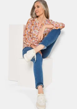 Druckbluse im Unikat-Print