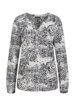 Druckbluse im Unikat-Print
