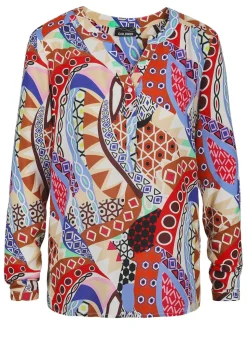 Druckbluse im Unikat-Print