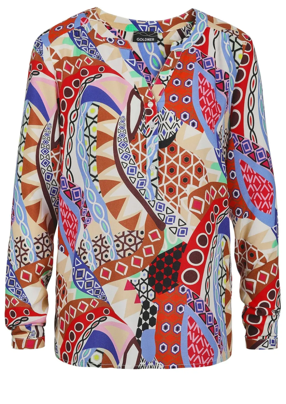 Druckbluse im Unikat-Print