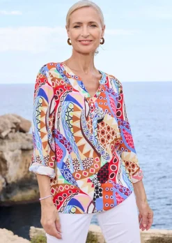 Druckbluse im Unikat-Print
