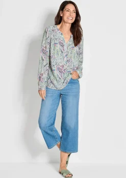 Druckbluse im Unikat-Print