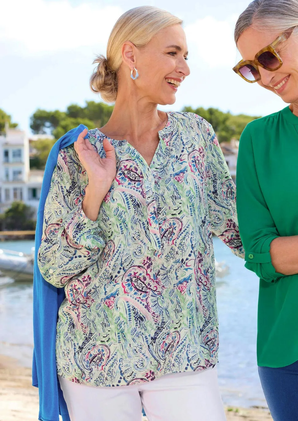 Druckbluse im Unikat-Print