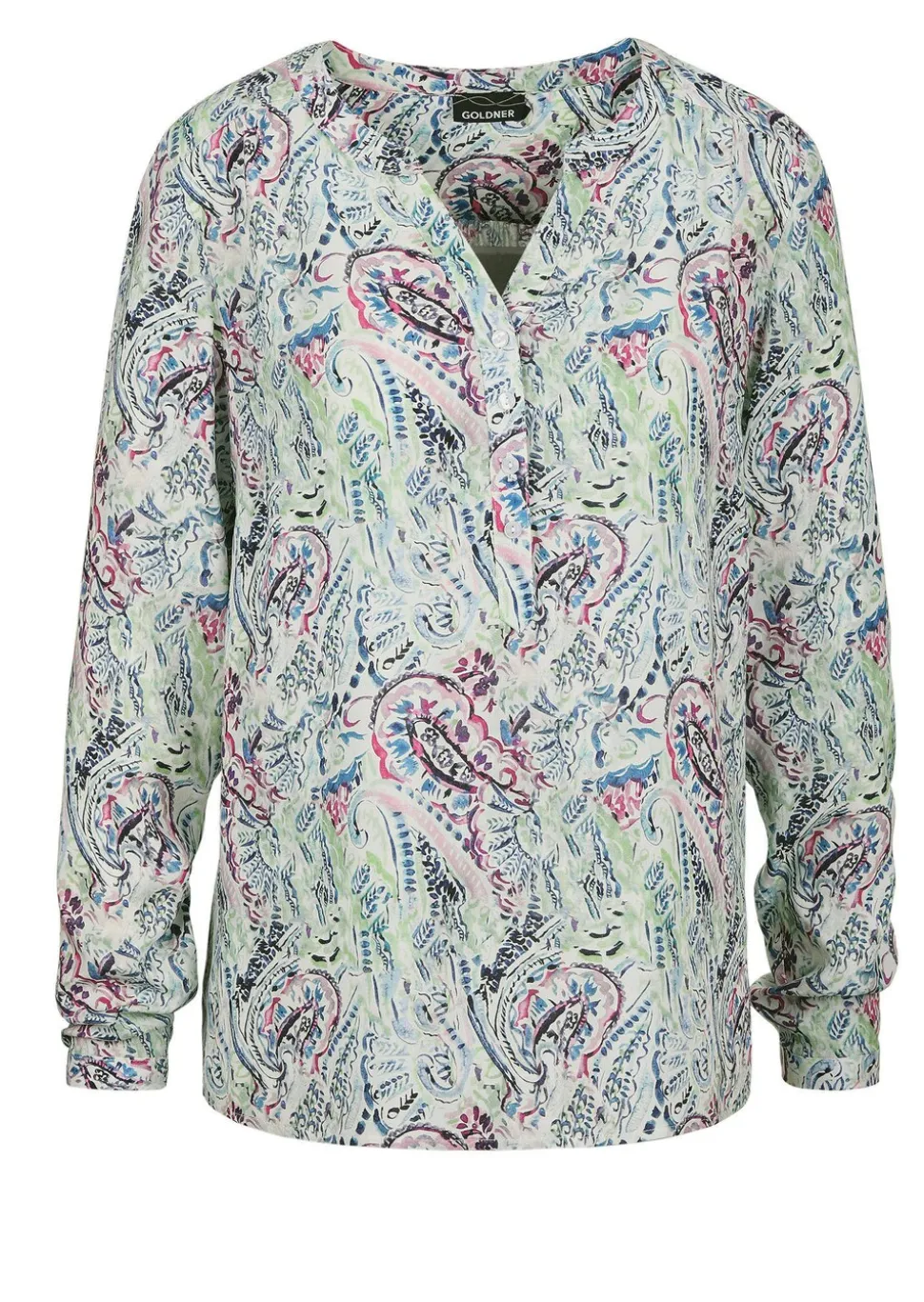 Druckbluse im Unikat-Print