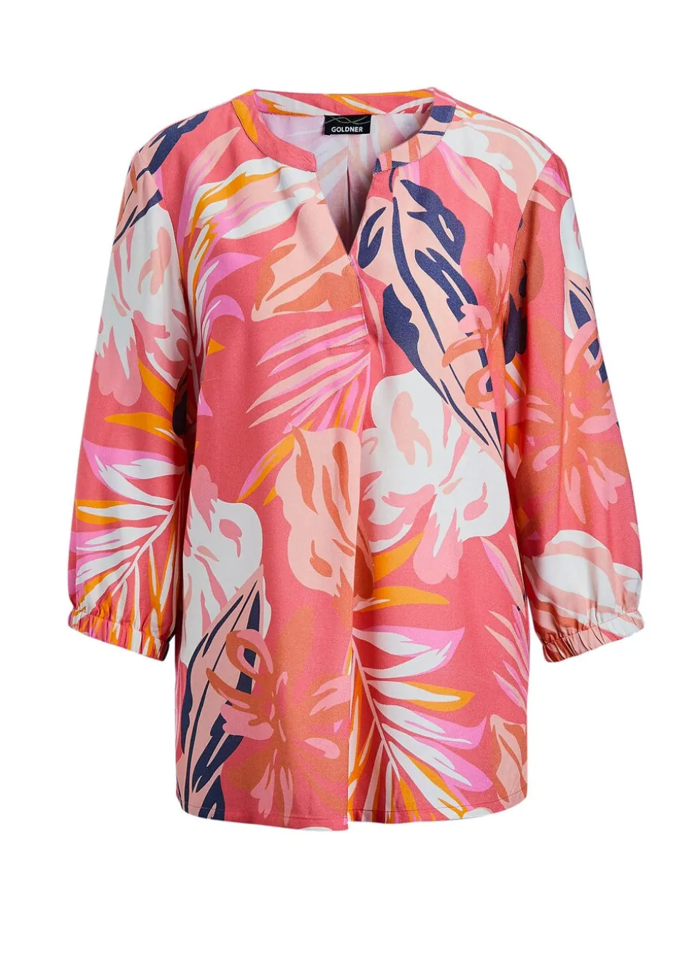 Druckbluse mit Gummibündchen