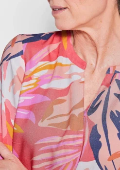 Druckbluse mit Gummibündchen
