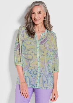 Druckbluse mit Paisley-Muster