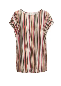 Druckbluse mit Streifendruck