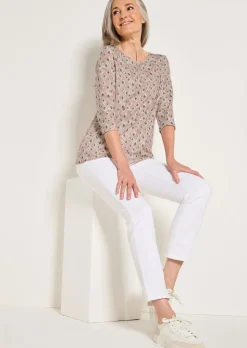 Druckshirt aus flauschigem Jersey