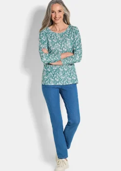 Druckshirt aus flauschigem Jersey