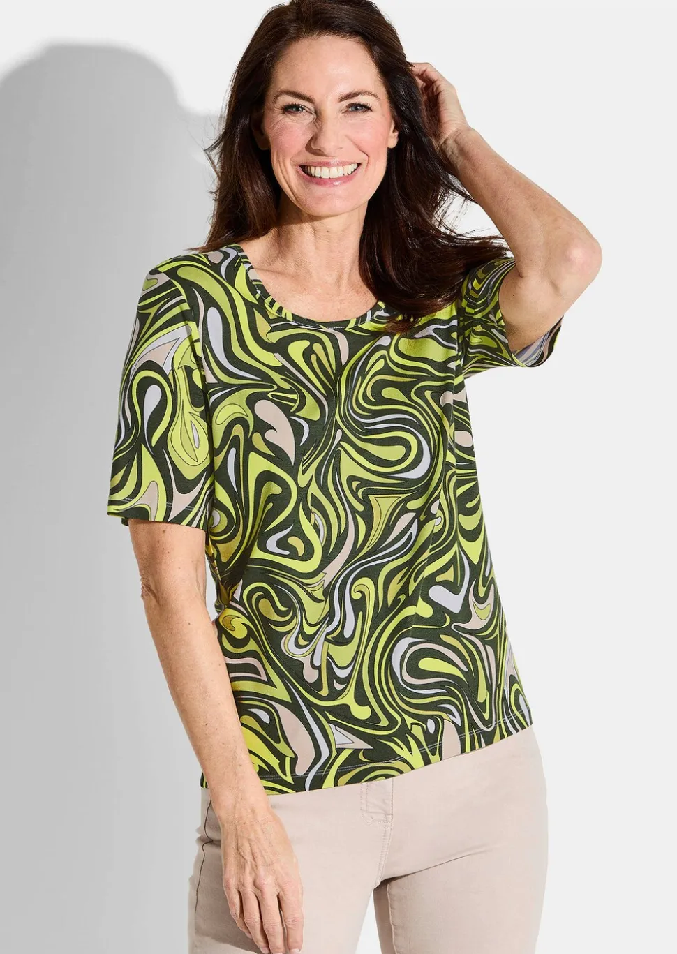 Druckshirt aus Viskosejersey