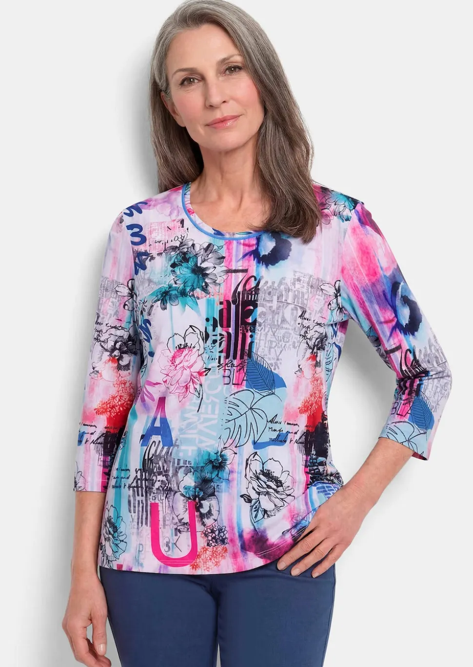 Druckshirt in kraftvollen Farben