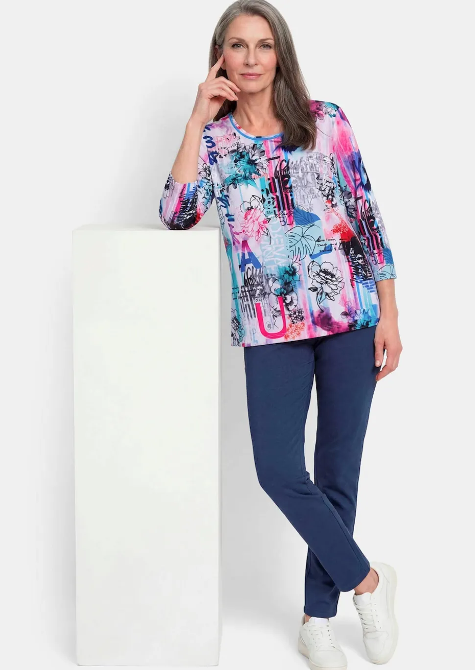 Druckshirt in kraftvollen Farben