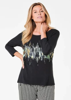 Druckshirt mit Schimmer-Effekt