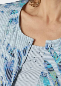 Druckshirt-Set mit Glitzer