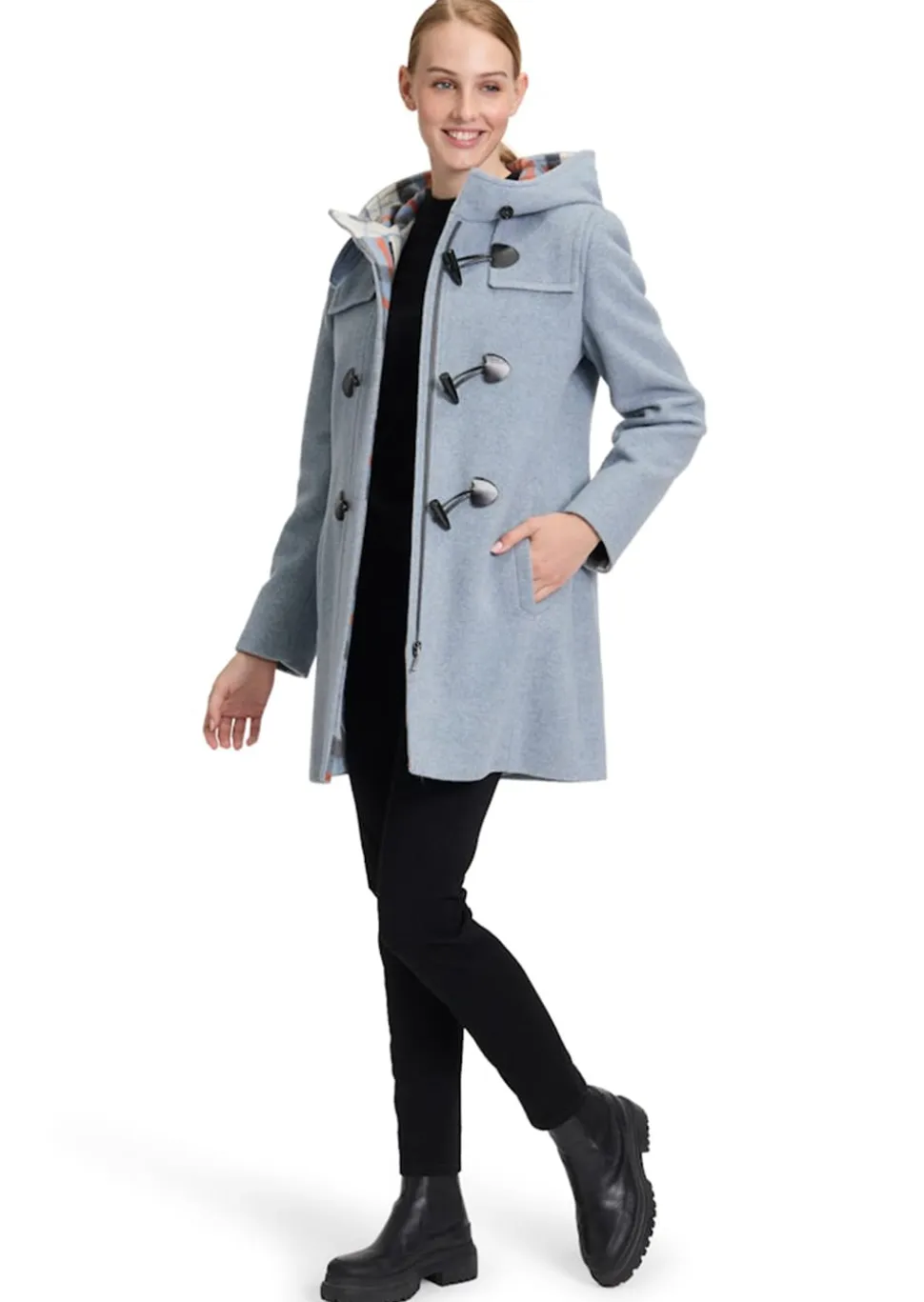 Dufflecoat aus Woll-Mix-Qualität