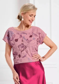 Edles Mesh-Shirt mit Pailletten