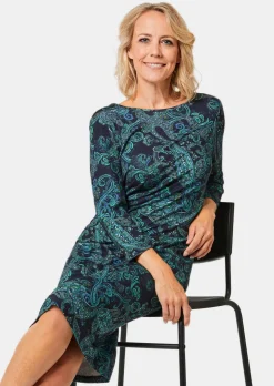 Elastisches Jerseykleid mit modischem Druck