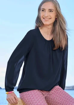 Elegante Bluse aus Chiffon