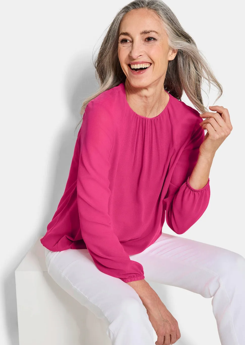 Elegante Bluse aus Chiffon