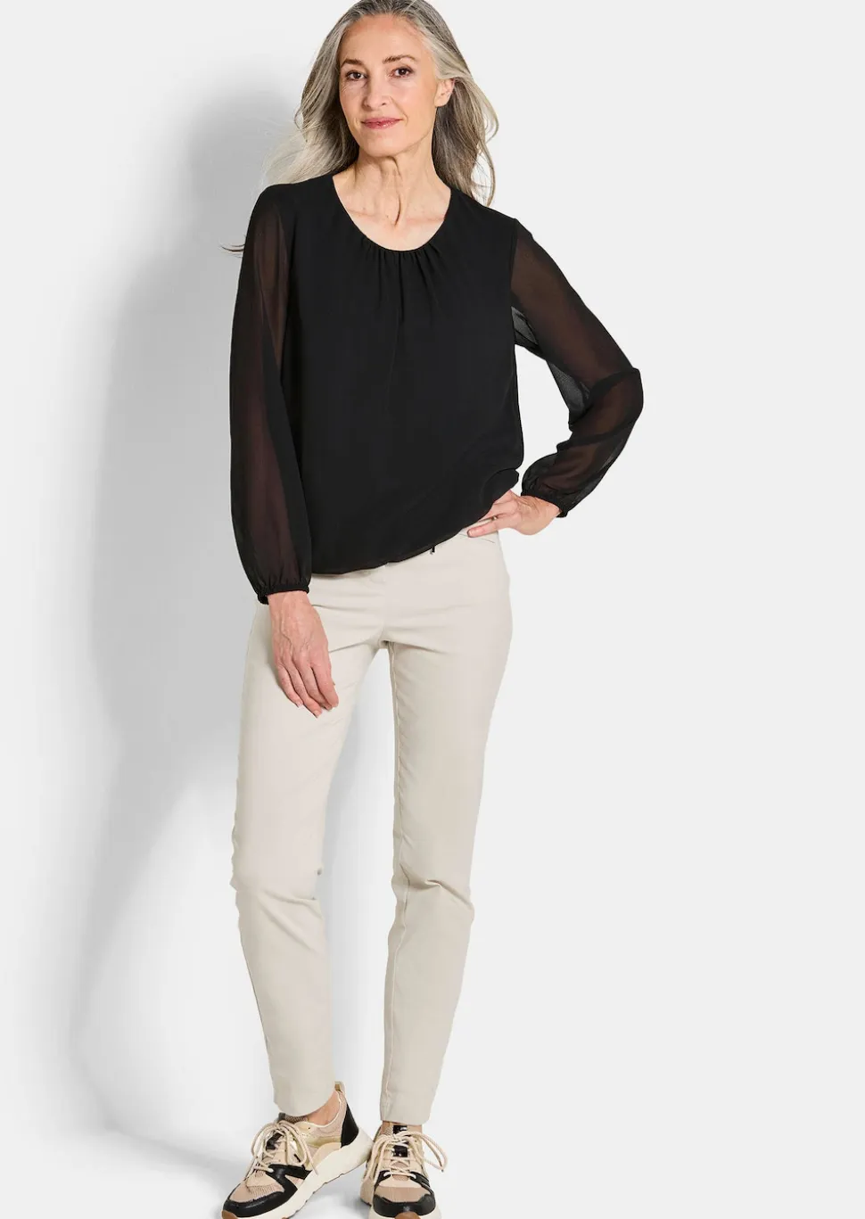 Elegante Bluse aus Chiffon