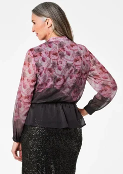 Elegante Druckbluse mit Schößchen