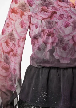 Elegante Druckbluse mit Schößchen