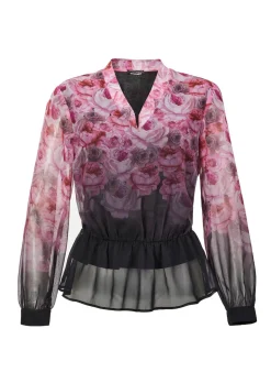 Elegante Druckbluse mit Schößchen