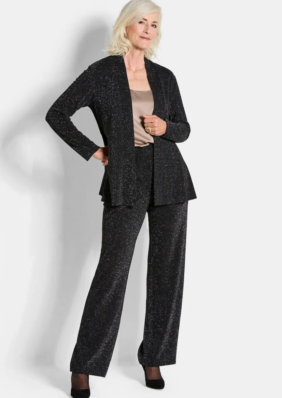 Elegante Jerseyjacke mit Lurex
