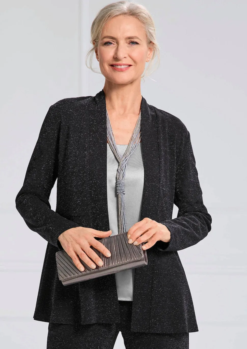 Elegante Jerseyjacke mit Lurex